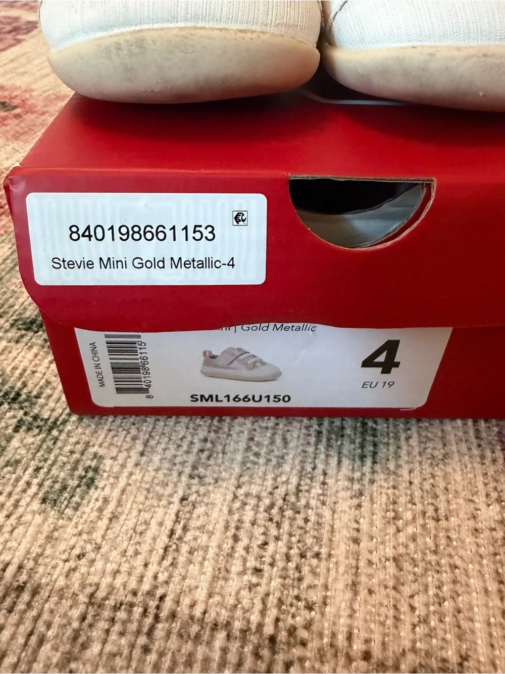See Kai Run Stevie Mini Gold Metallic Baby Sneakers